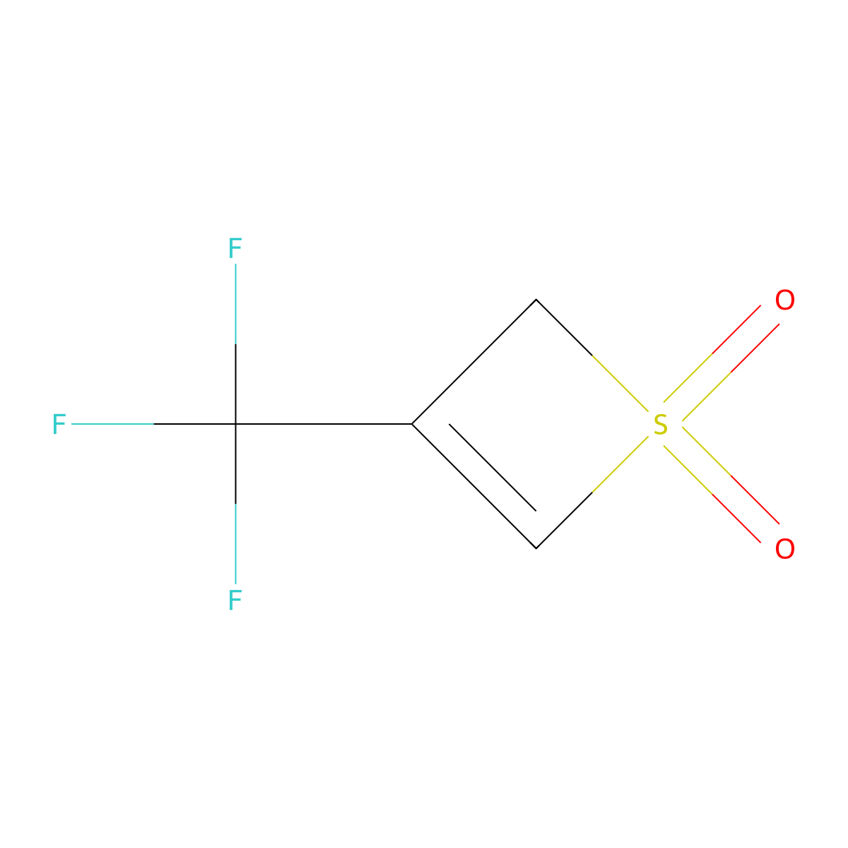 3-(trifluoromethyl)-2H-1lambda6-thiete-1,1-dione molecular structure, CAS 2445790-63-4