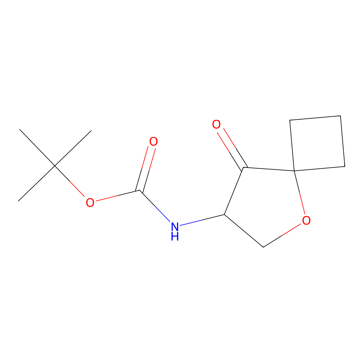 tert-butylN-{8-oxo-5-oxaspiro[3.4]octan-7-yl}carbamate molecular structure, CAS 2445790-68-9