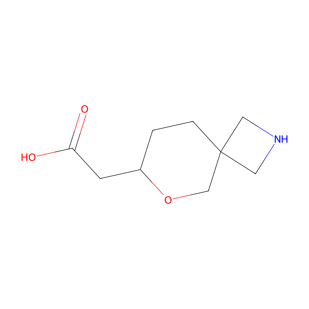2-{6-Oxa-2-azaspiro[3.5]nonan-7-yl}acetic acid molecular structure, CAS 2445790-69-0