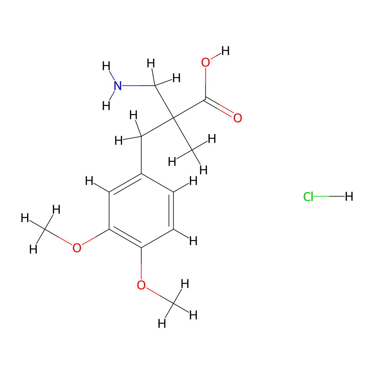 3-Amino-2-[(3,4-dimethoxyphenyl)methyl]-2-methylpropanoic acid hydrochloride molecular structure, CAS 2445790-71-4