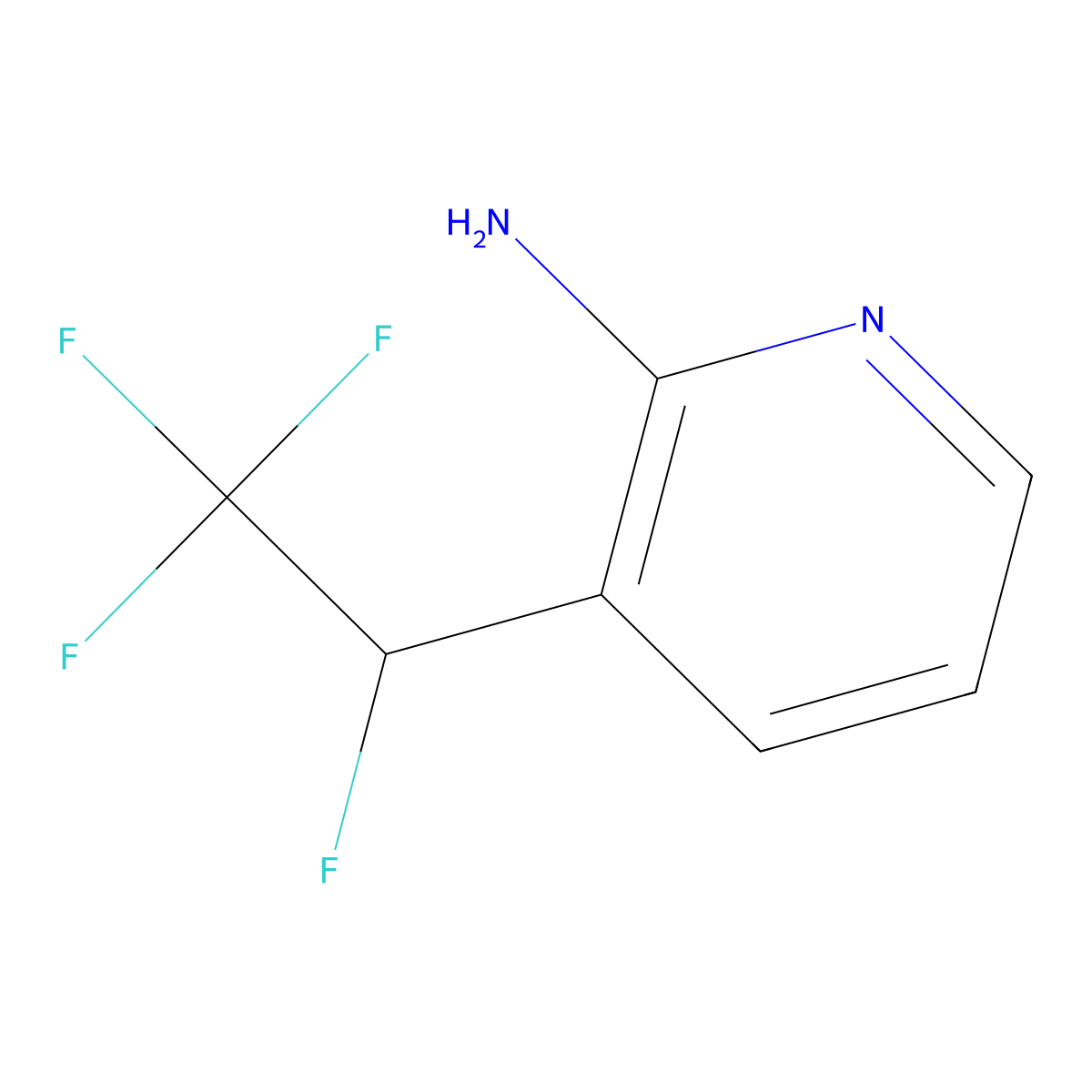 3-(1,2,2,2-Tetrafluoroethyl)pyridin-2-amine molecular structure, CAS 2445790-73-6
