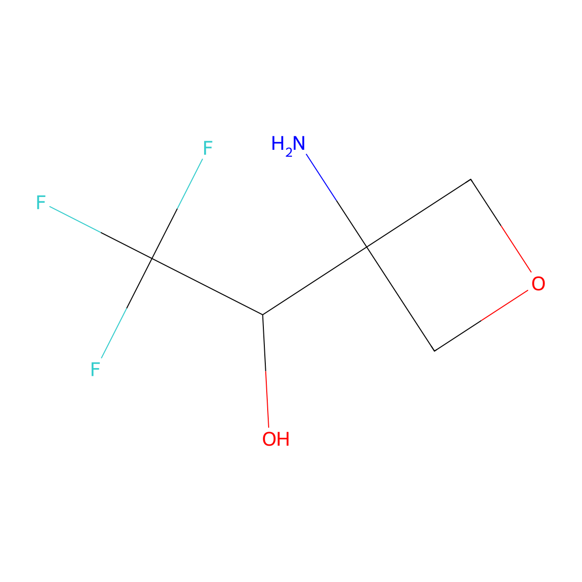 1-(3-Aminooxetan-3-yl)-2,2,2-trifluoroethan-1-ol molecular structure, CAS 2445790-76-9