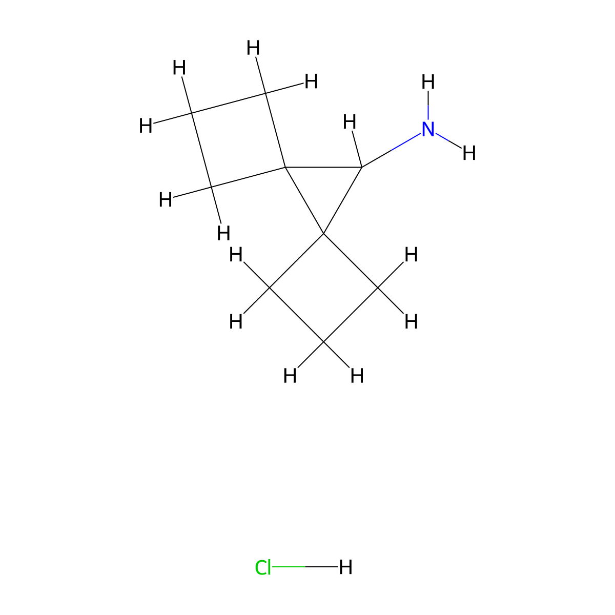 Dispiro[3.0.3^{5}.1^{4}]nonan-9-amine hydrochloride molecular structure, CAS 2445790-80-5