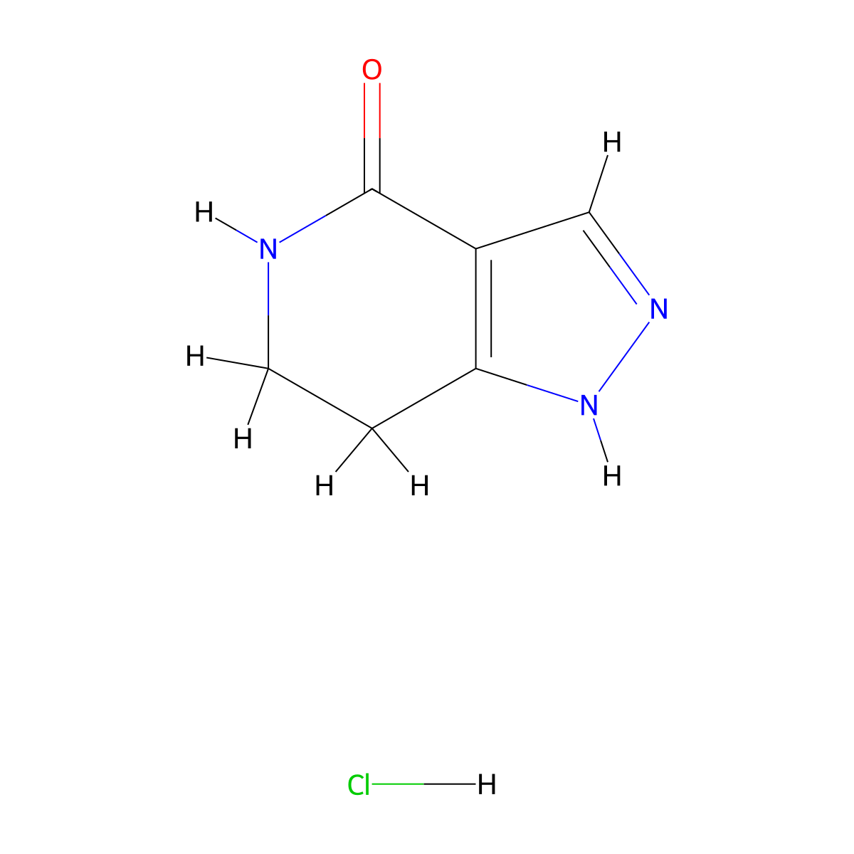 1H,4H,5H,6H,7H-pyrazolo(4,3-c)pyridin-4-one hydrochloride molecular structure, CAS 2445790-81-6