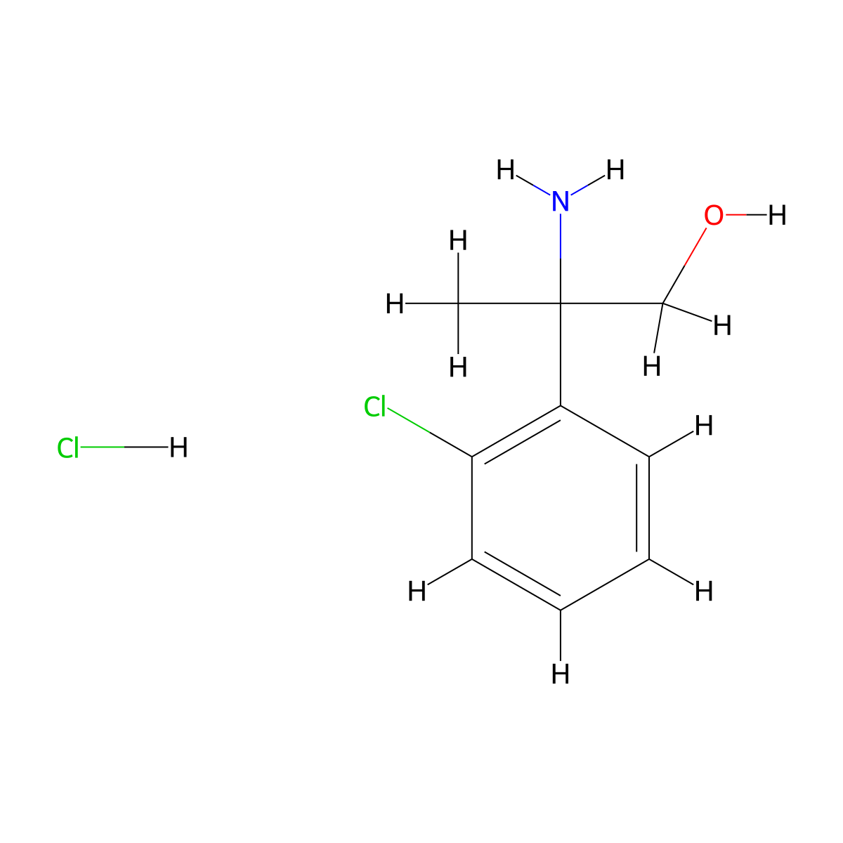 2-Amino-2-(2-chlorophenyl)propan-1-ol hydrochloride molecular structure, CAS 2445790-93-0