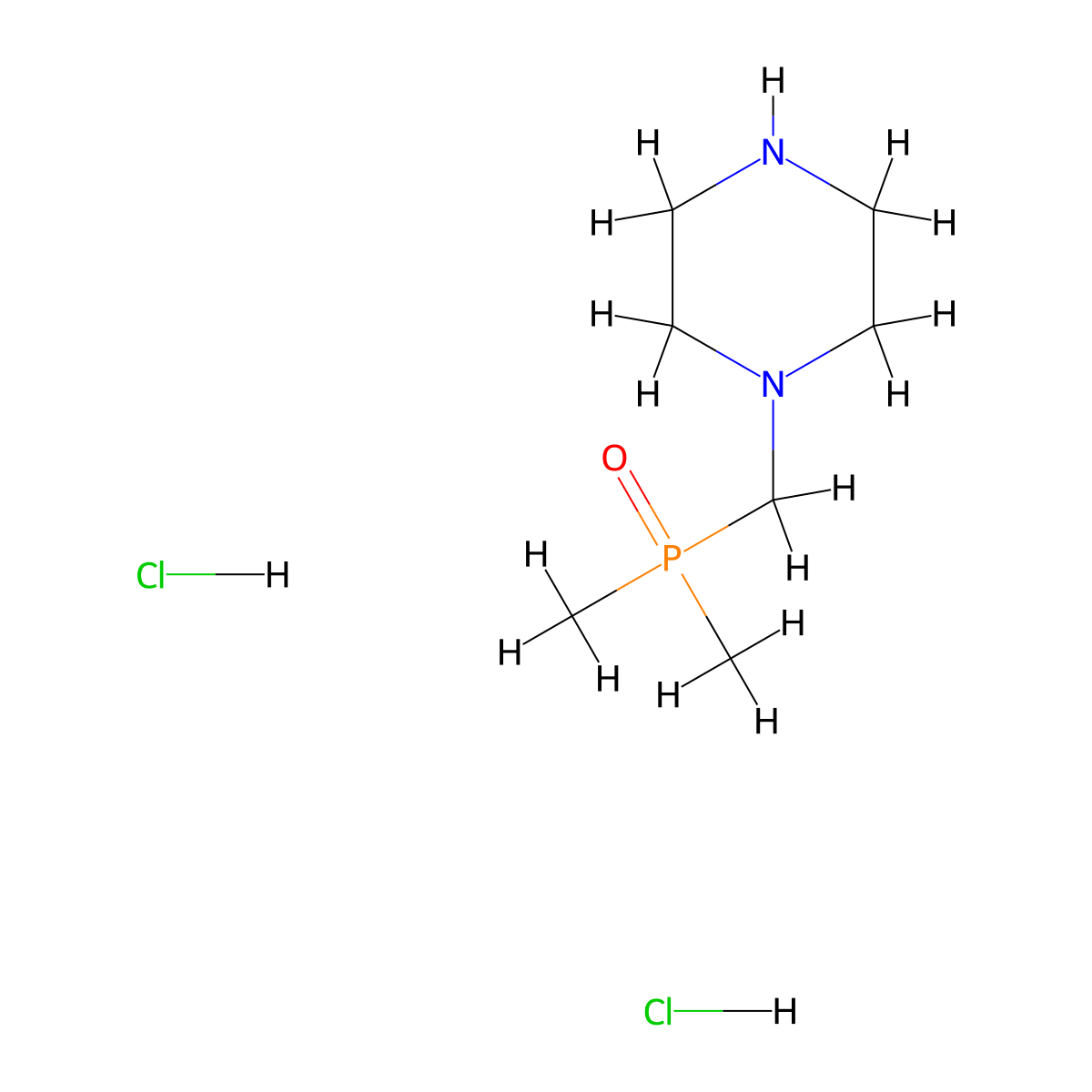 1-((Dimethylphosphoryl)methyl)piperazine dihydrochloride molecular structure, CAS 2445790-96-3