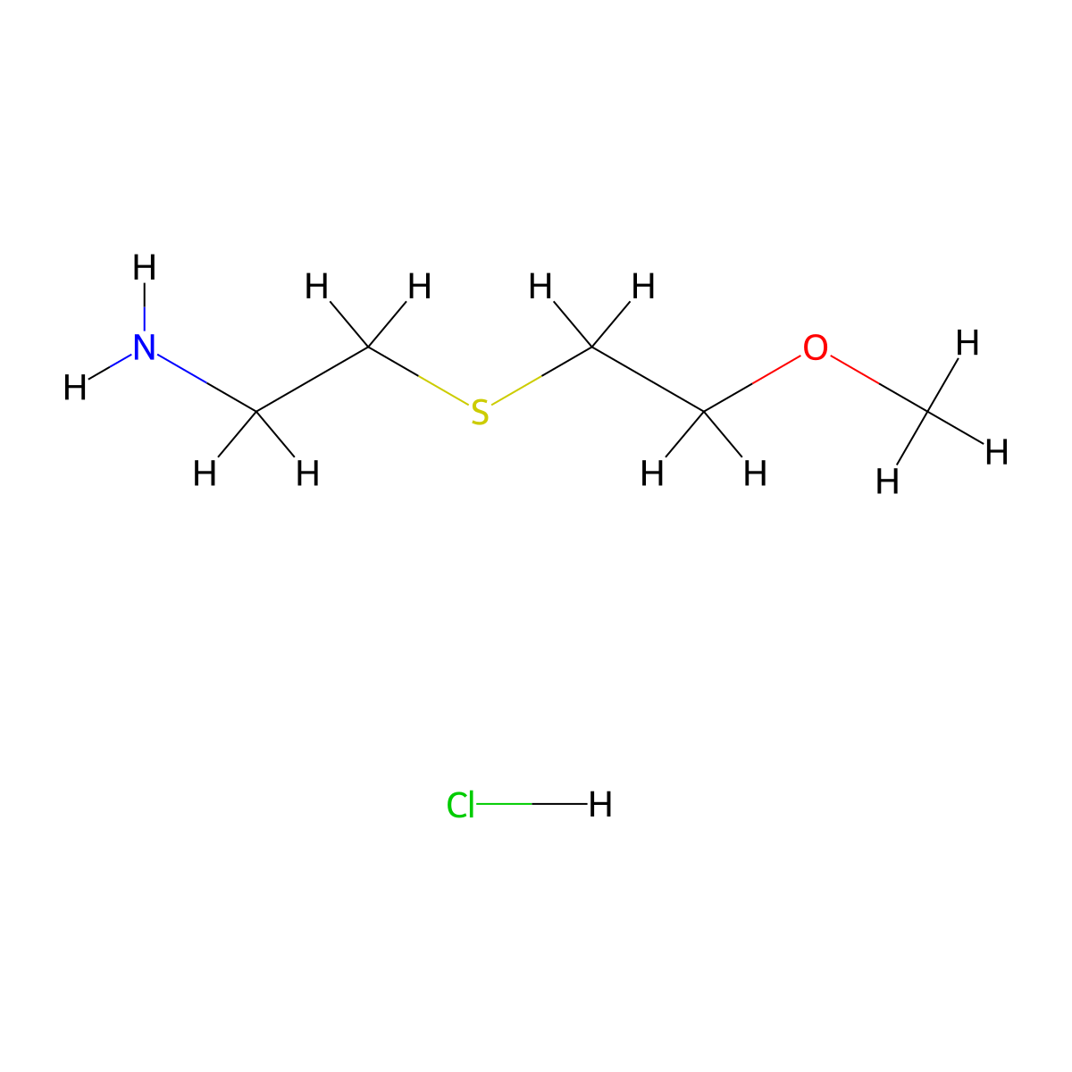 1-[(2-Aminoethyl)sulfanyl]-2-methoxyethanehydrochloride molecular structure, CAS 2445791-07-9