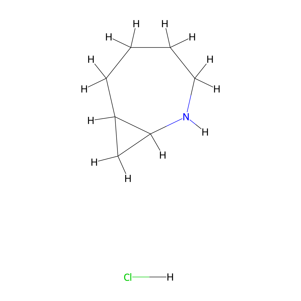 2-Azabicyclo[5.1.0]octane hydrochloride molecular structure, CAS 2445791-14-8