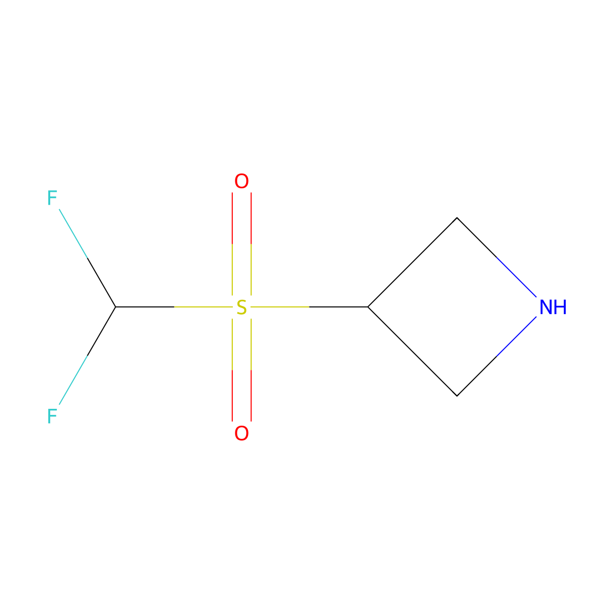 3-Difluoromethanesulfonylazetidine molecular structure, CAS 2445791-15-9