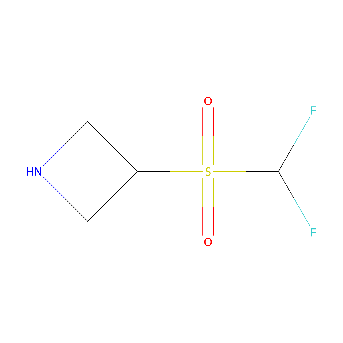 3-Difluoromethanesulfonylazetidine molecular structure, CAS 2445791-15-9