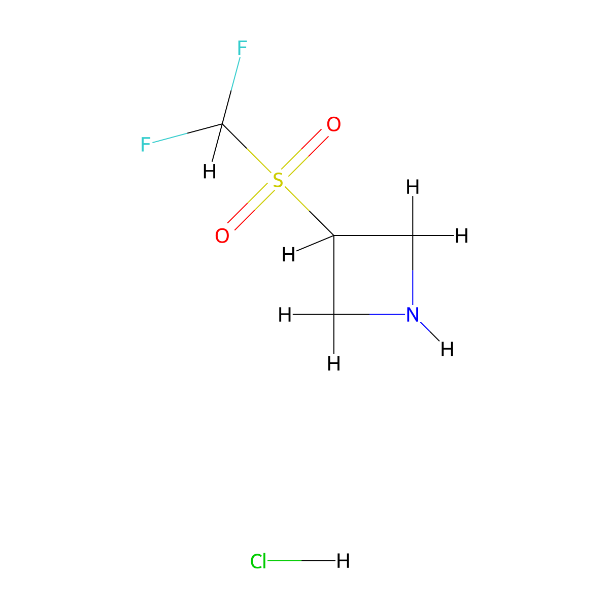 3-(Difluoromethylsulfonyl)azetidine;hydrochloride molecular structure, CAS 2445791-16-0