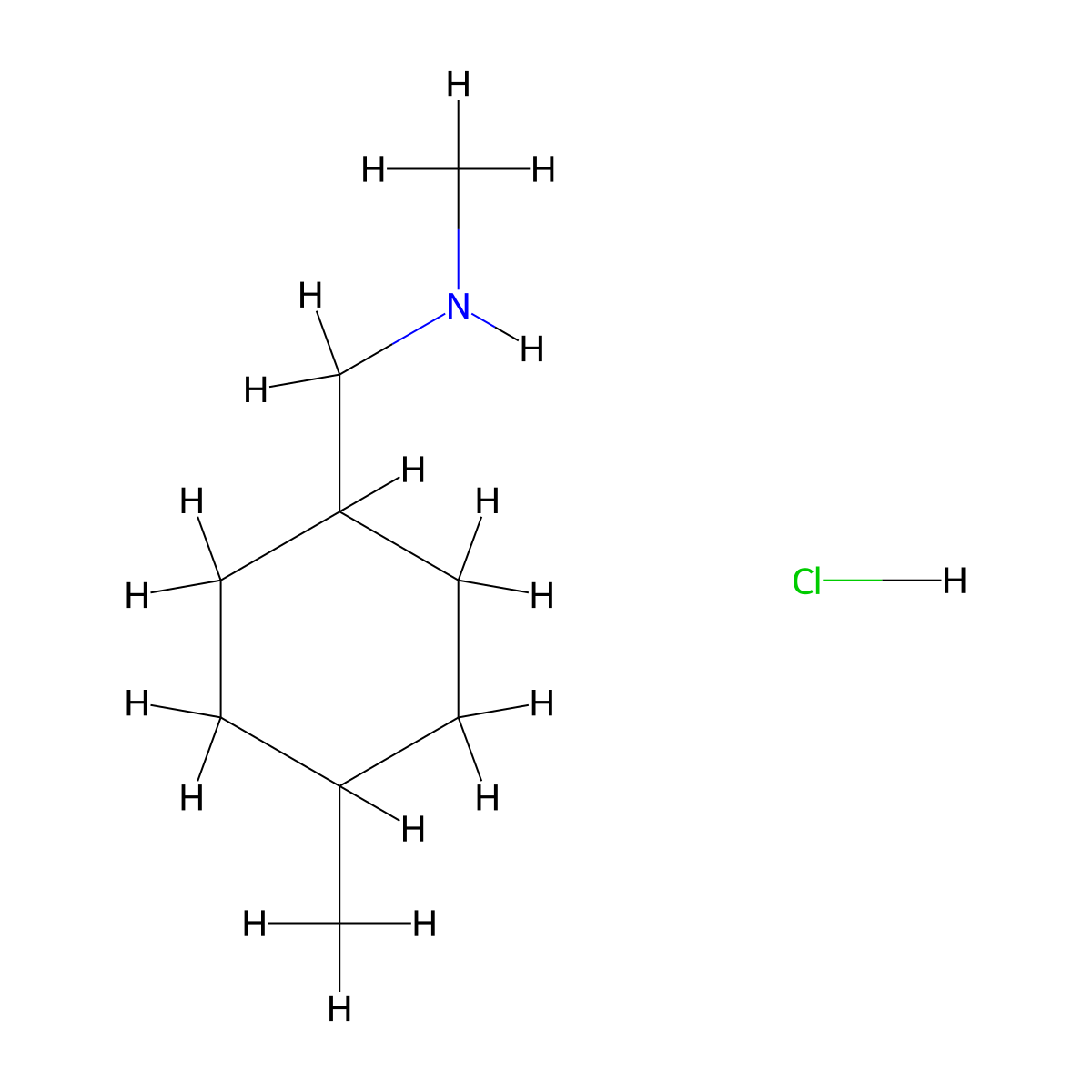 Methyl[(4-methylcyclohexyl)methyl]amine hydrochloride molecular structure, CAS 2445791-23-9
