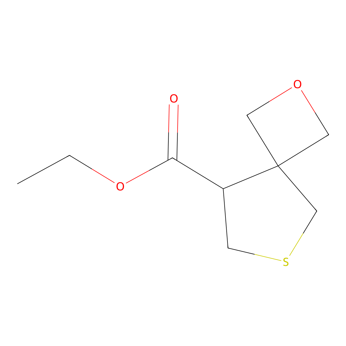 Ethyl 2-oxa-6-thiaspiro[3.4]octane-8-carboxylate molecular structure, CAS 2445791-25-1