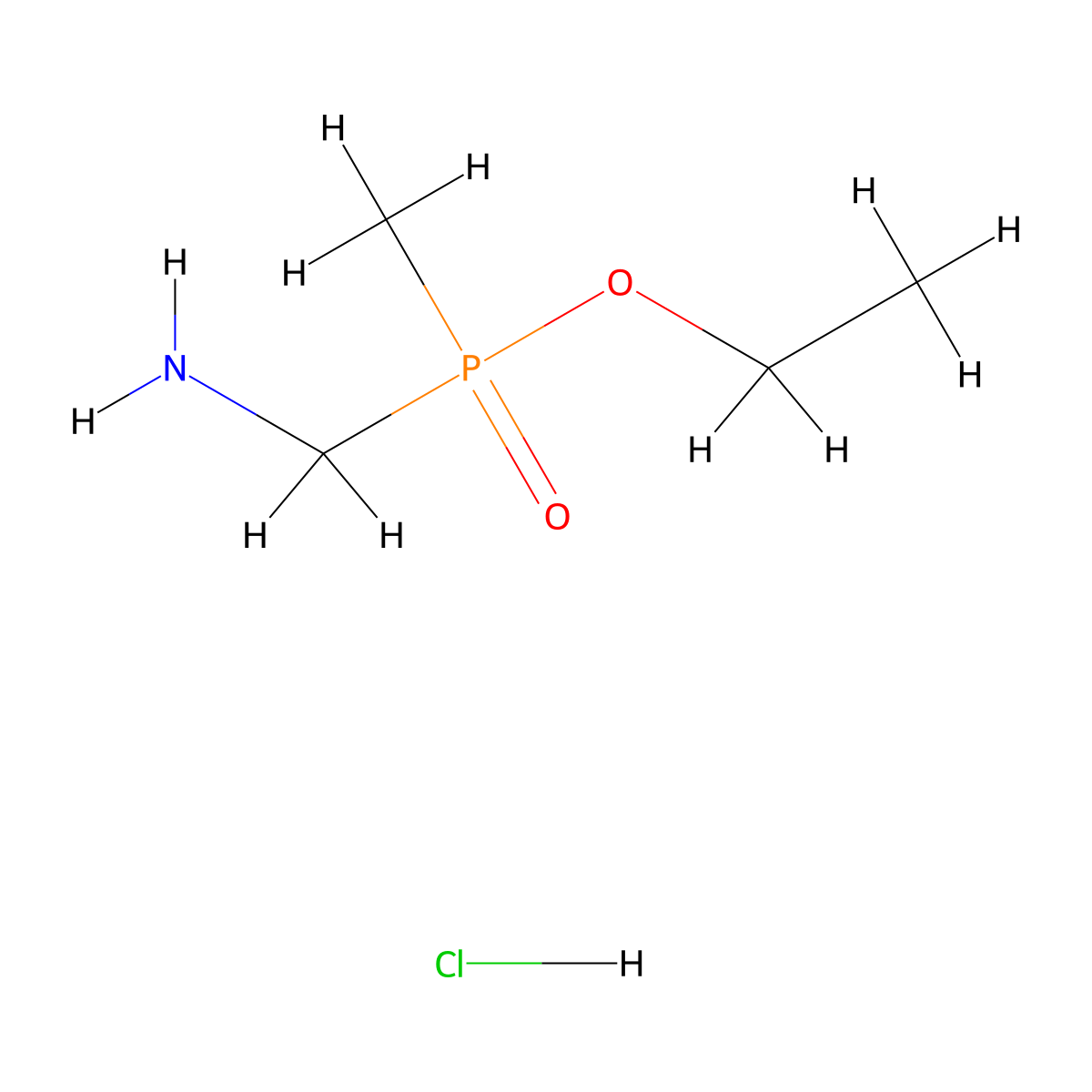 Ethyl(aminomethyl)(methyl)phosphinatehydrochloride molecular structure, CAS 2445791-40-0