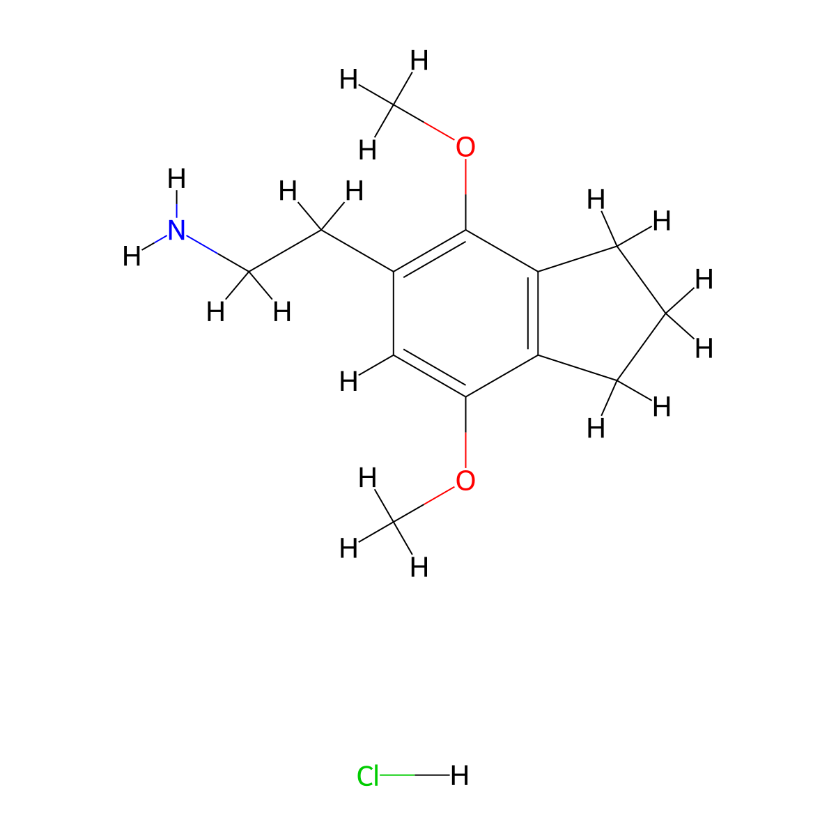 5-(2-Aminoethyl)-4,7-dimethoxyindane hydrochloride molecular structure, CAS 2445791-61-5