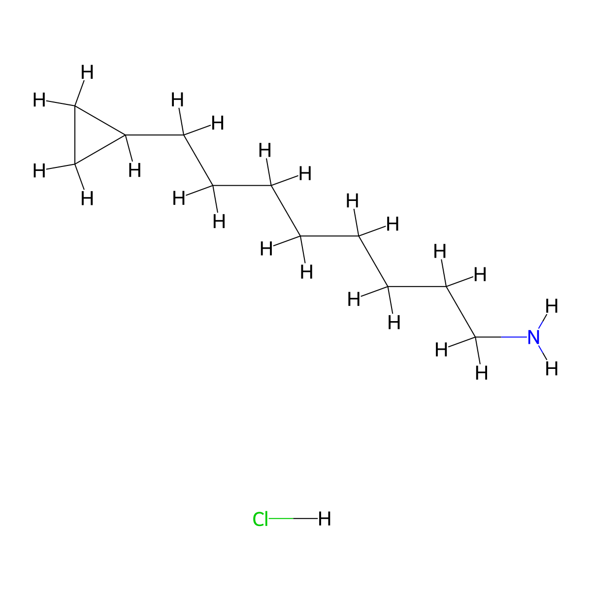 8-Cyclopropyloctan-1-amine hydrochloride molecular structure, CAS 2445791-67-1