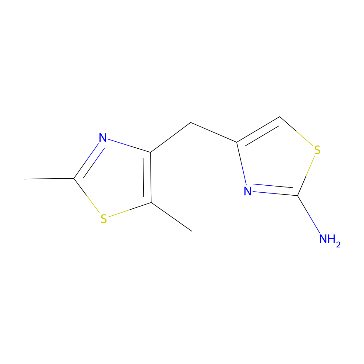 4-((2,5-Dimethyl-1,3-thiazol-4-yl)methyl)-1,3-thiazol-2-amine molecular structure, CAS 2445791-79-5