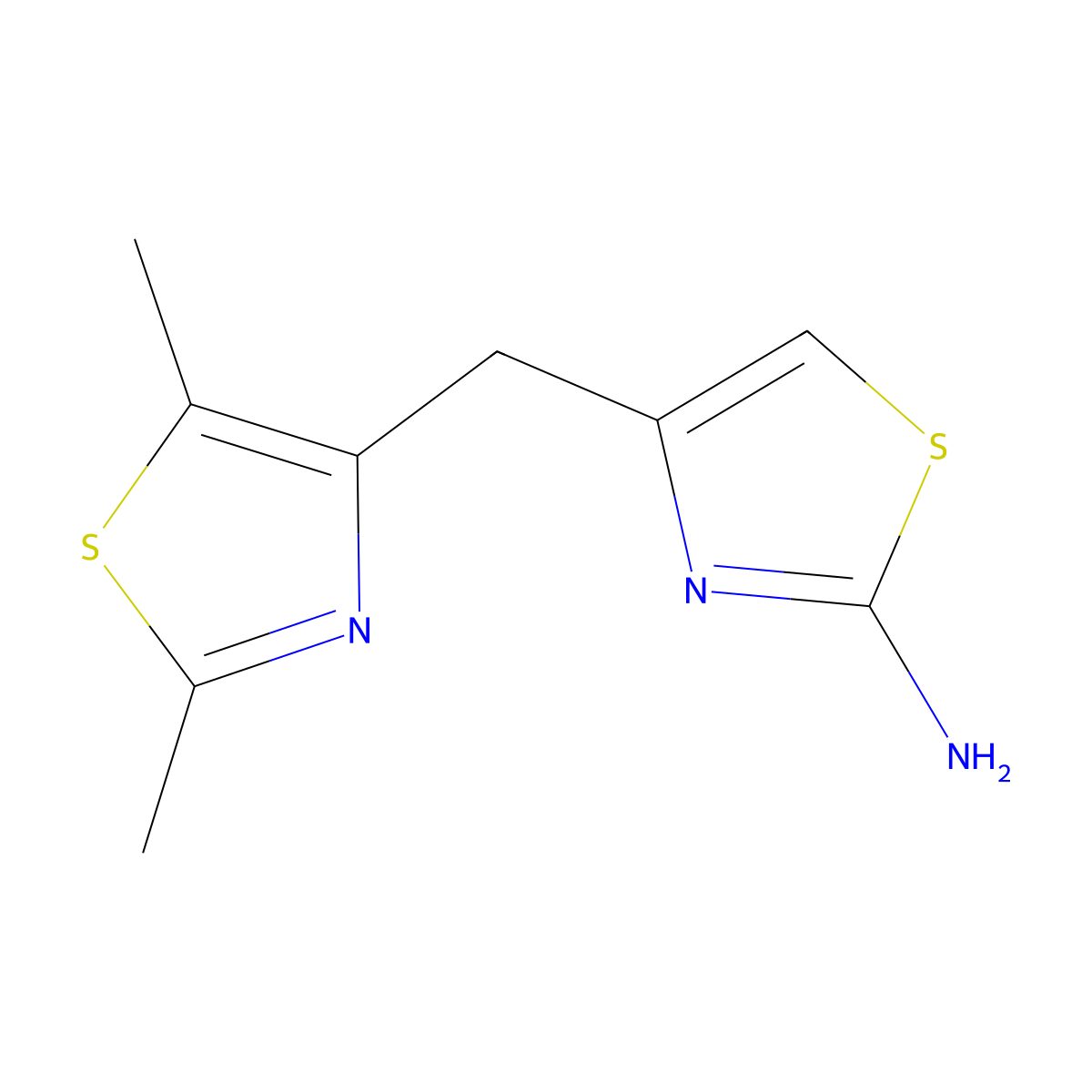 4-((2,5-Dimethyl-1,3-thiazol-4-yl)methyl)-1,3-thiazol-2-amine molecular structure, CAS 2445791-79-5