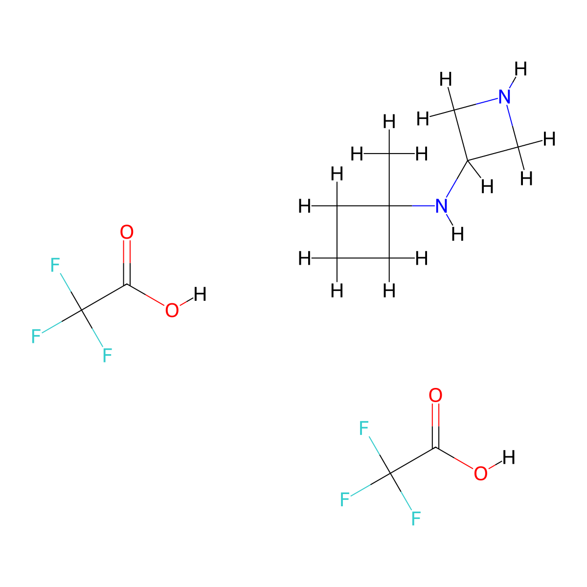N-(1-methylcyclobutyl)azetidin-3-amine; bis(trifluoroacetic acid) molecular structure, CAS 2445791-85-3