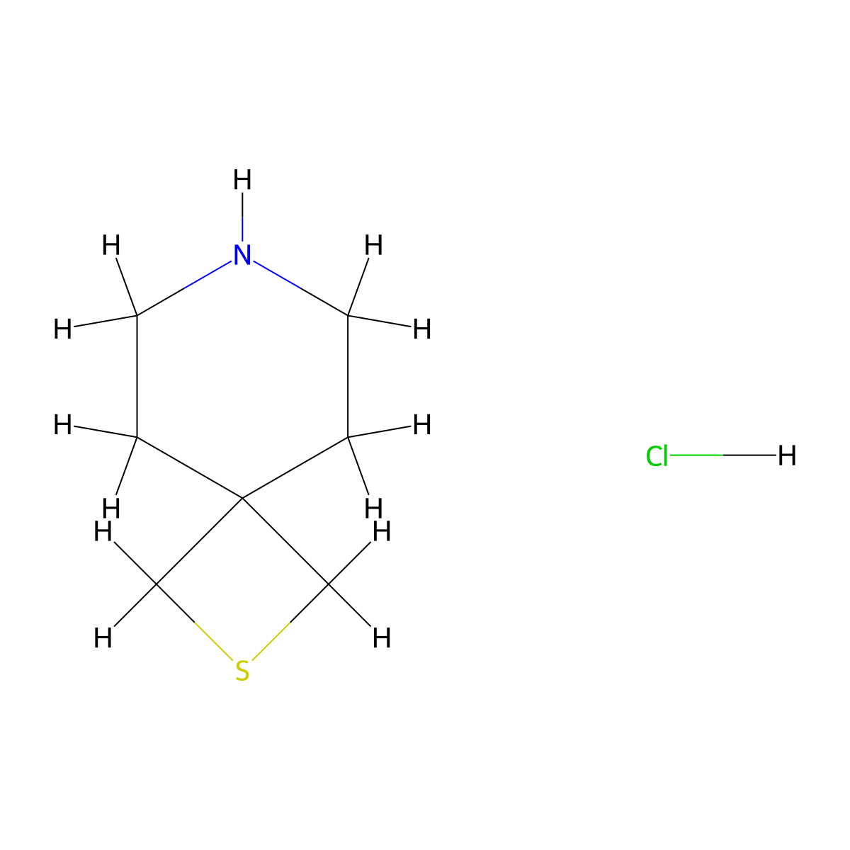 2-Thia-7-azaspiro[3.5]nonane hydrochloride molecular structure, CAS 2445792-09-4