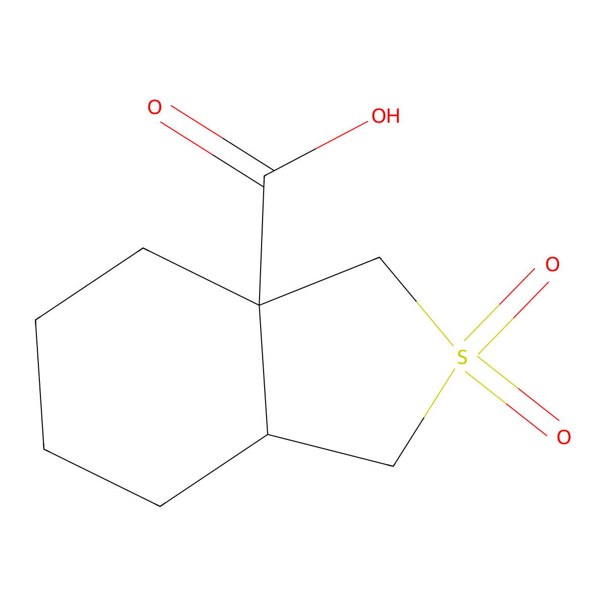 2,2-Dioxo-octahydro-2lambda6-benzothiophene-3a-carboxylicacid molecular structure, CAS 2445792-16-3
