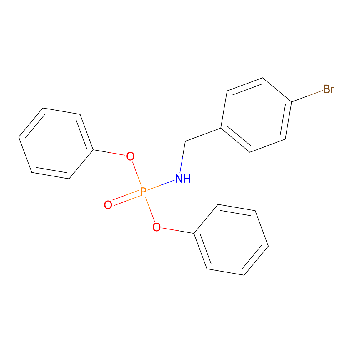 [(4-Bromophenyl)methyl](diphenoxyphosphoryl)amine molecular structure, CAS 2445792-21-0