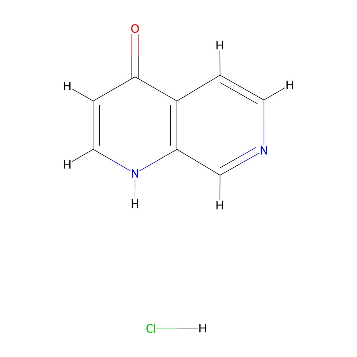 1H-1,7-Naphthyridin-4-one;hydrochloride molecular structure, CAS 2445792-25-4