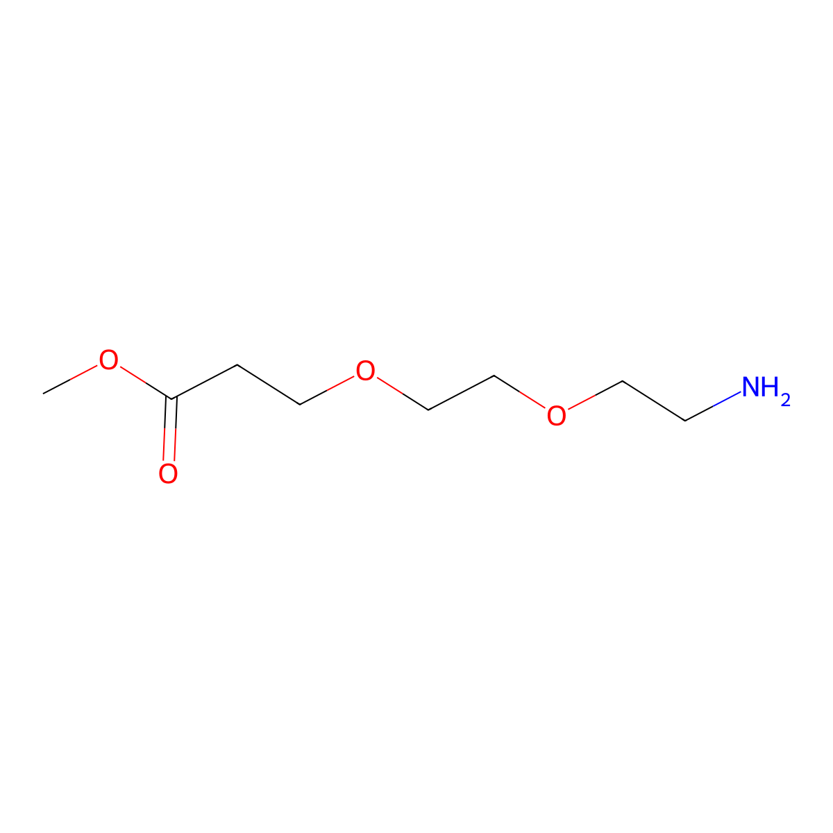 Methyl 3-(2-(2-aminoethoxy)ethoxy)propanoate molecular structure, CAS 2445792-36-7