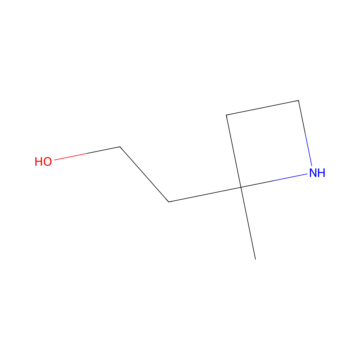 2-(2-Methylazetidin-2-yl)ethan-1-ol molecular structure, CAS 2445792-38-9