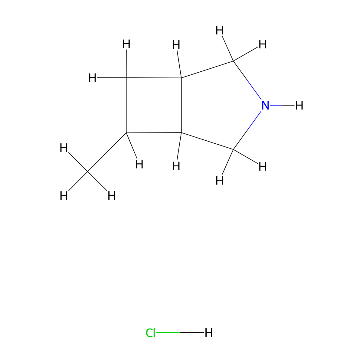 6-Methyl-3-azabicyclo[3.2.0]heptane hydrochloride molecular structure, CAS 2445792-42-5