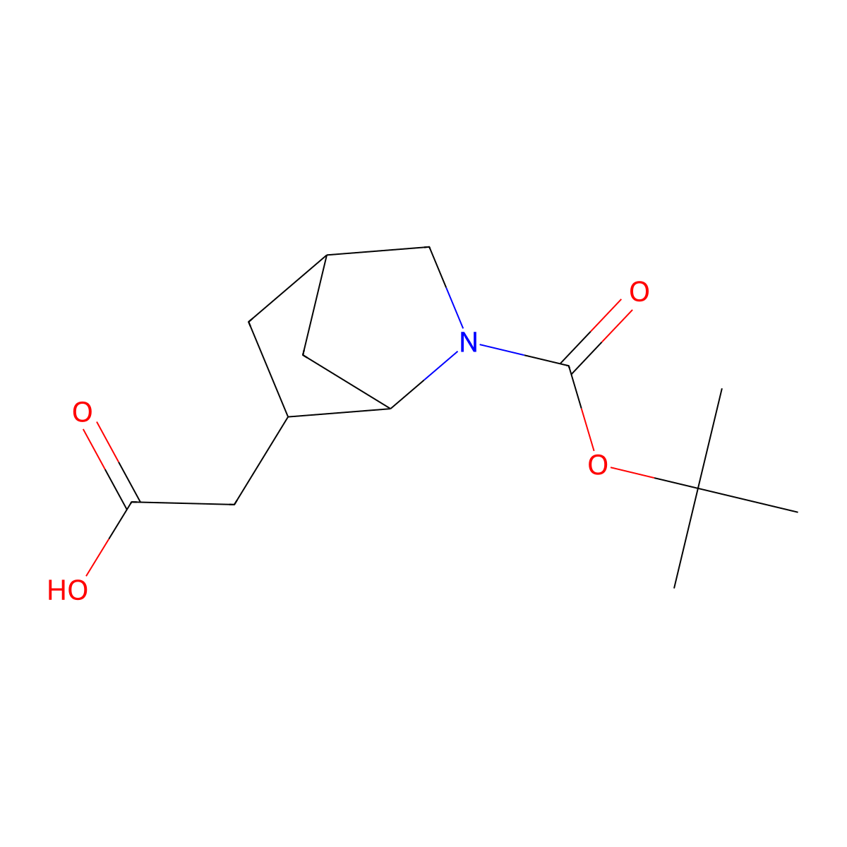 2-{2-[(Tert-butoxy)carbonyl]-2-azabicyclo[2.2.1]heptan-6-yl}aceticacid molecular structure, CAS 2445792-46-9