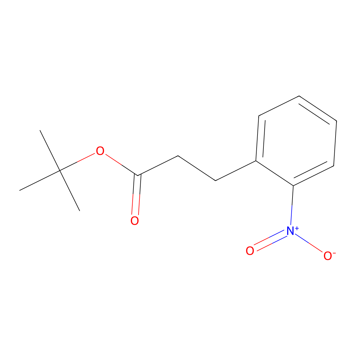 Tert-butyl 3-(2-nitrophenyl)propanoate molecular structure, CAS 2445792-55-0