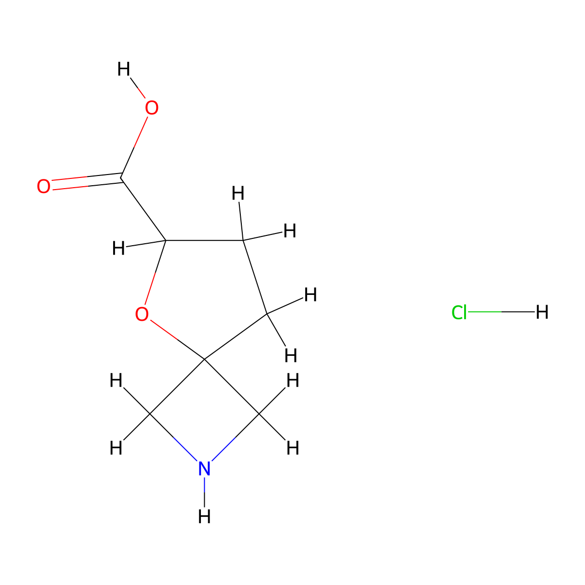 5-Oxa-2-azaspiro[3.4]octane-6-carboxylicacidhydrochloride molecular structure, CAS 2445792-60-7