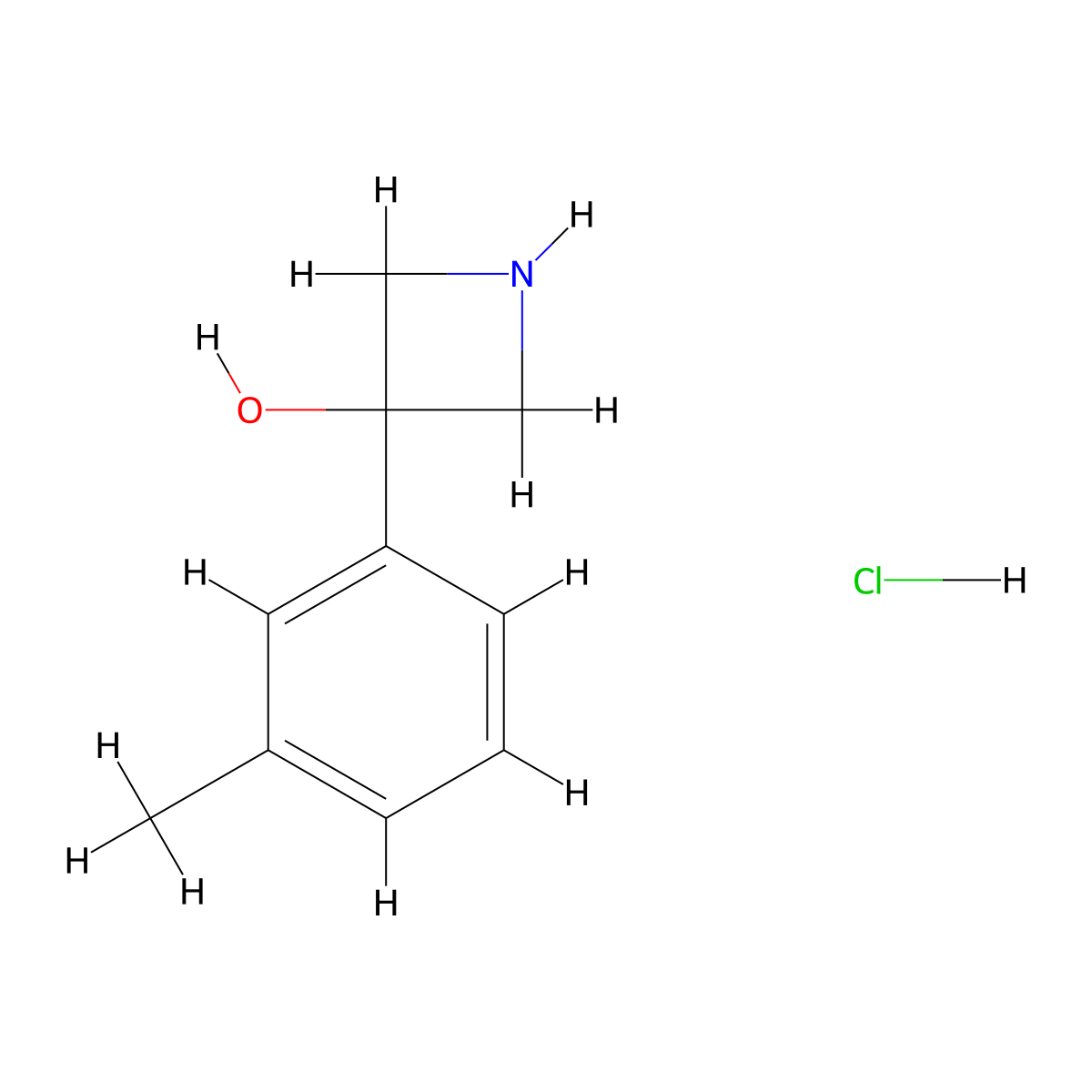 3-(3-Methylphenyl)azetidin-3-ol hydrochloride molecular structure, CAS 2445792-67-4