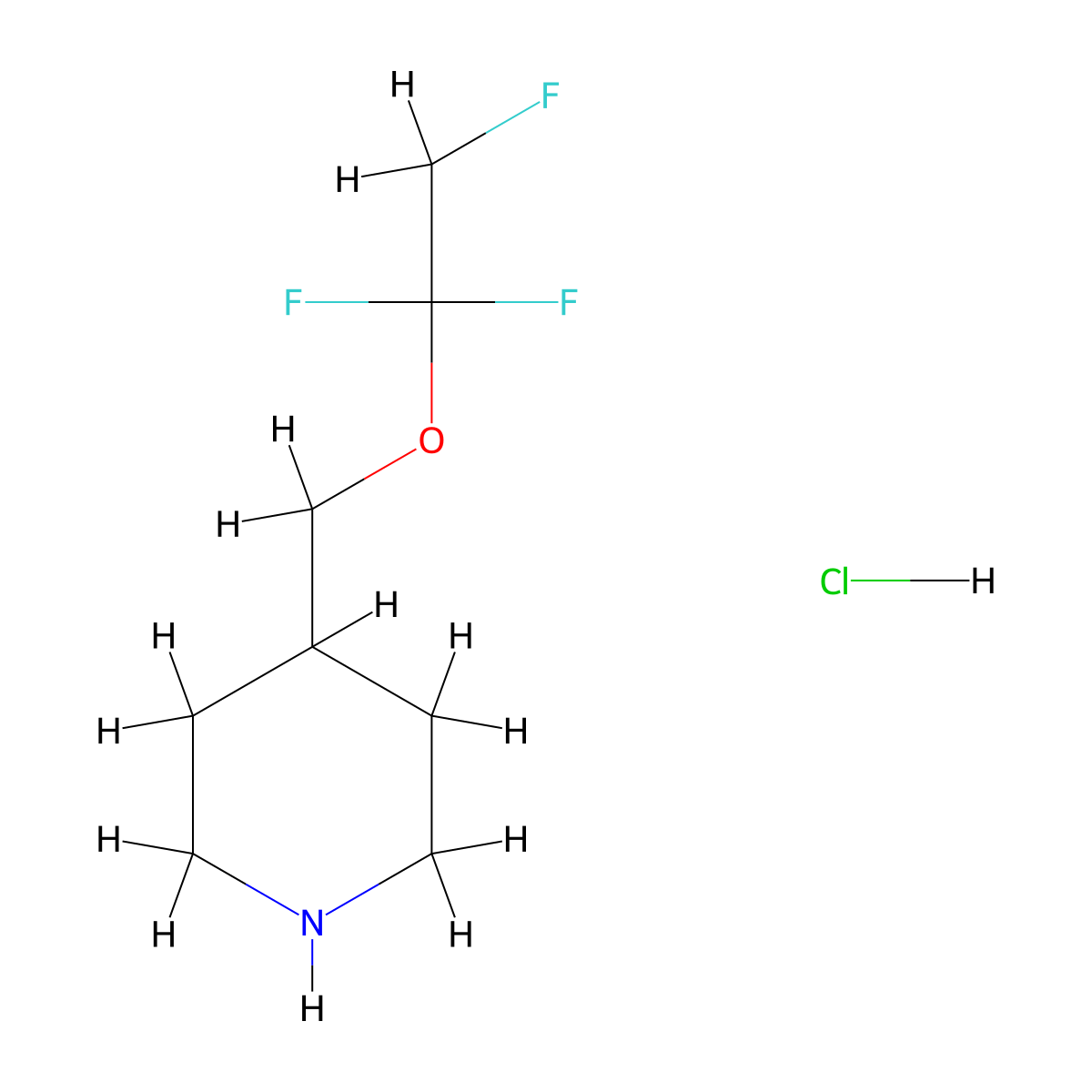 4-[(1,1,2-Trifluoroethoxy)methyl]piperidinehydrochloride molecular structure, CAS 2445792-81-2