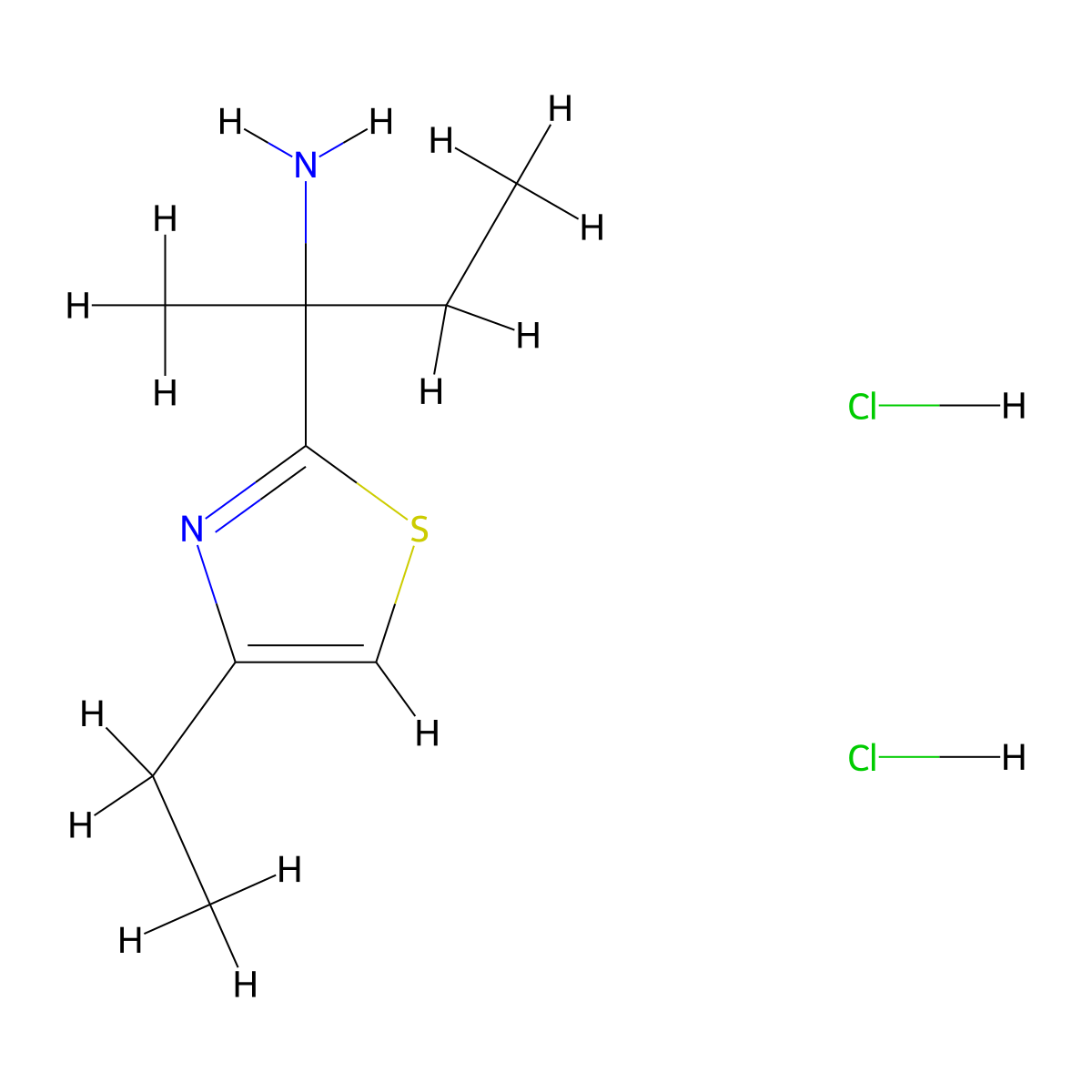 2-(4-Ethyl-1,3-thiazol-2-yl)butan-2-amine dihydrochloride molecular structure, CAS 2445792-84-5
