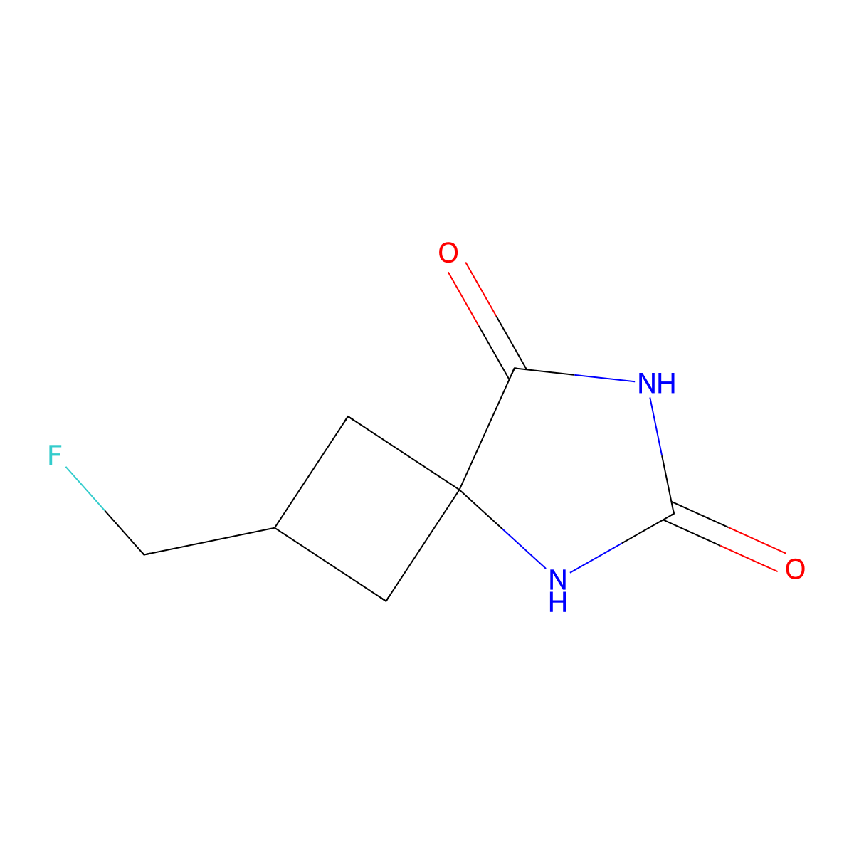 2-(Fluoromethyl)-5,7-diazaspiro[3.4]octane-6,8-dione molecular structure, CAS 2445792-88-9
