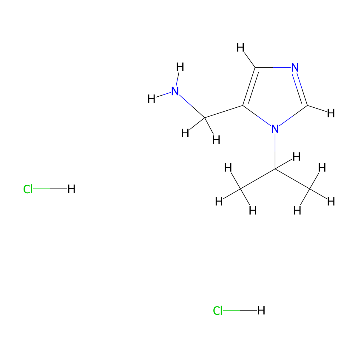 1-[1-(propan-2-yl)-1H-imidazol-5-yl]methanamine dihydrochloride molecular structure, CAS 2445792-90-3
