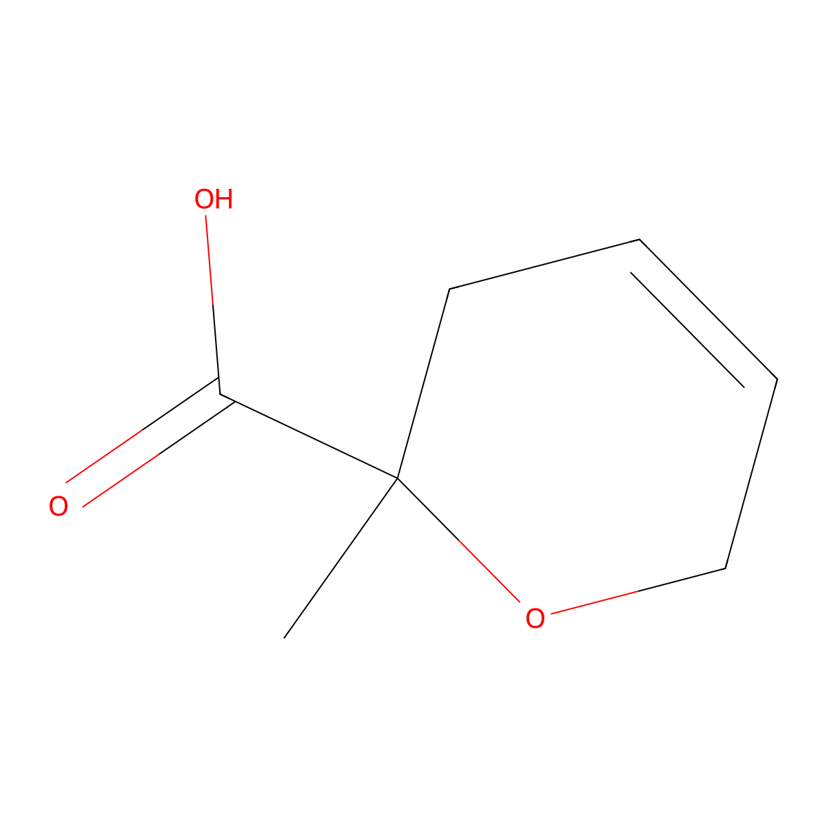 2-methyl-3,6-dihydro-2H-pyran-2-carboxylic acid molecular structure, CAS 2445793-10-0