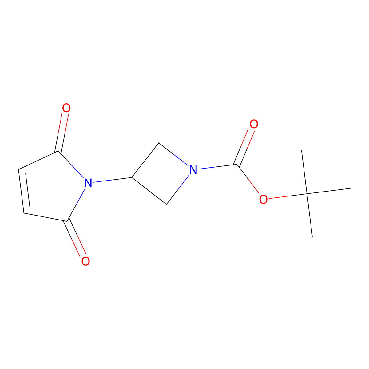 Tert-butyl 3-(2,5-dioxopyrrol-1-yl)azetidine-1-carboxylate molecular structure, CAS 2445793-17-7