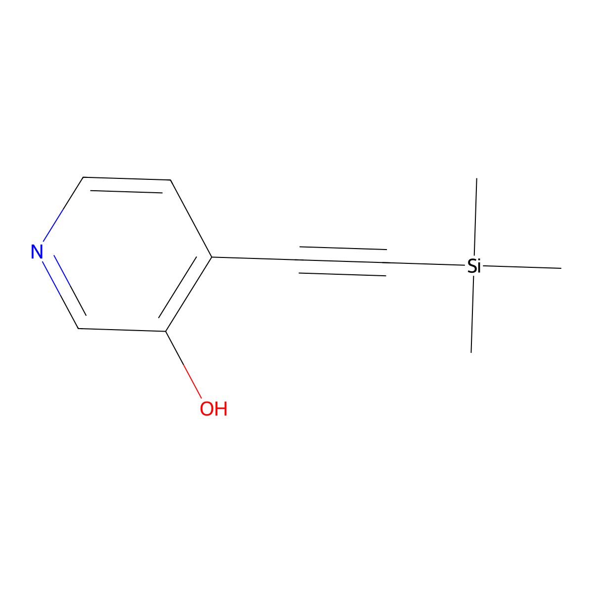 4-(2-(Trimethylsilyl)ethynyl)pyridin-3-ol molecular structure, CAS 2445793-27-9