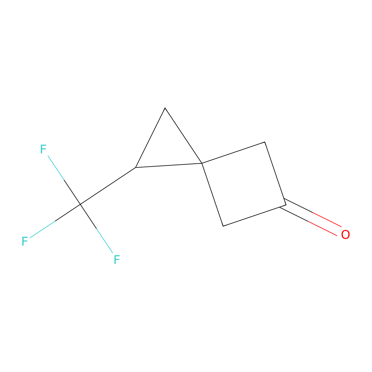 1-(Trifluoromethyl)spiro[2.3]hexan-5-one molecular structure, CAS 2445793-28-0