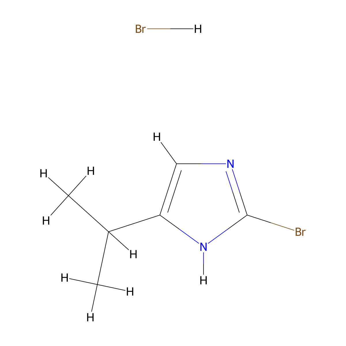 2-Bromo-5-propan-2-yl-1H-imidazole;hydrobromide molecular structure, CAS 2445793-53-1
