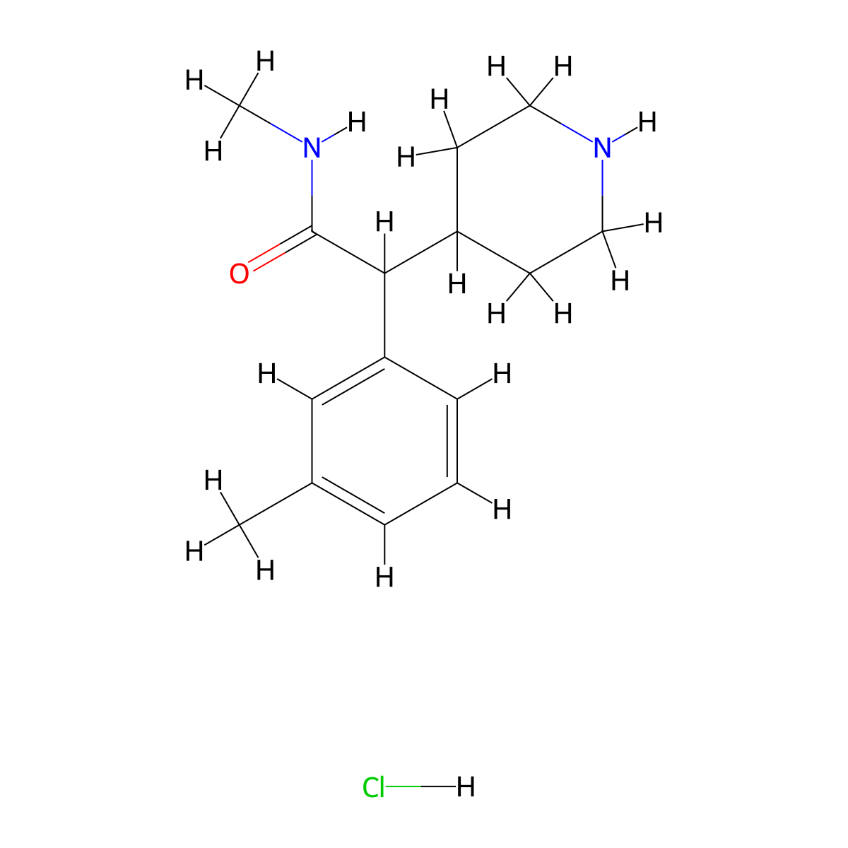 N-Methyl-2-(3-methylphenyl)-2-piperidin-4-ylacetamide;hydrochloride molecular structure, CAS 2445793-80-4