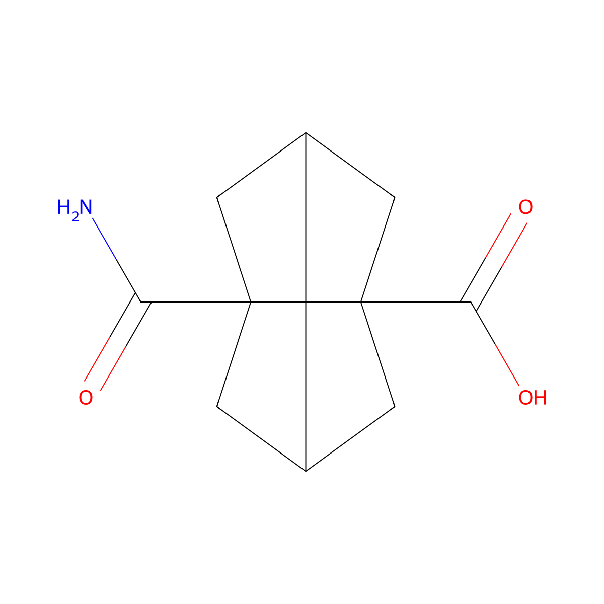 5-Carbamoyltricyclo[3.3.0.0,3,7]octane-1-carboxylic acid molecular structure, CAS 2445793-81-5