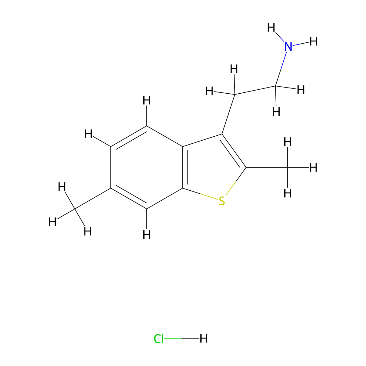 2-(2,6-Dimethyl-1-benzothiophen-3-yl)ethanamine;hydrochloride molecular structure, CAS 2445794-22-7