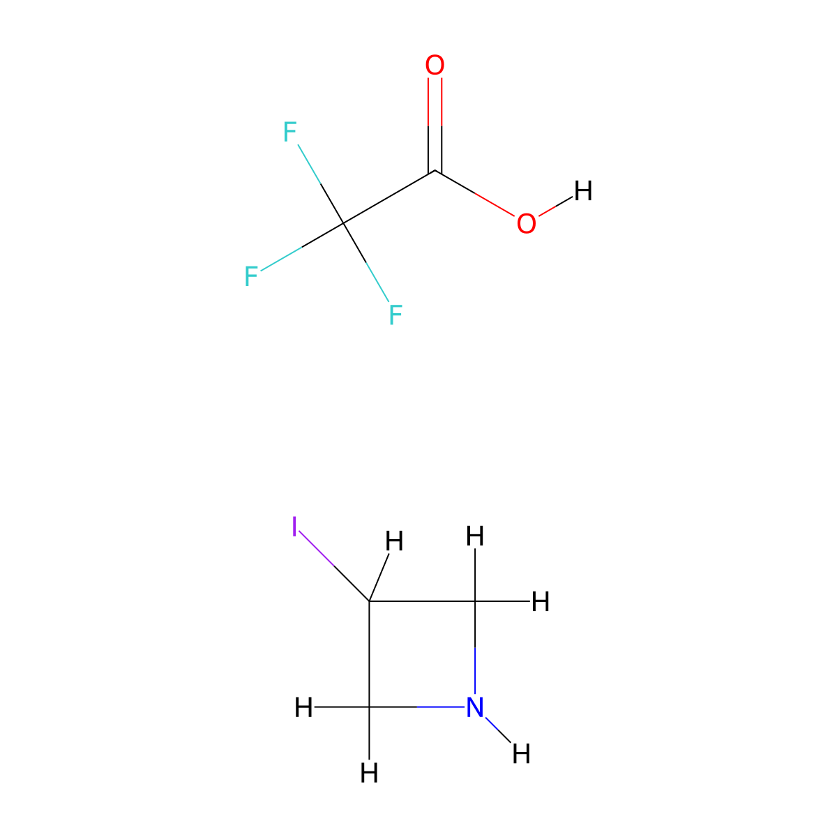 3-Iodoazetidine; trifluoroacetic acid molecular structure, CAS 2445794-48-7