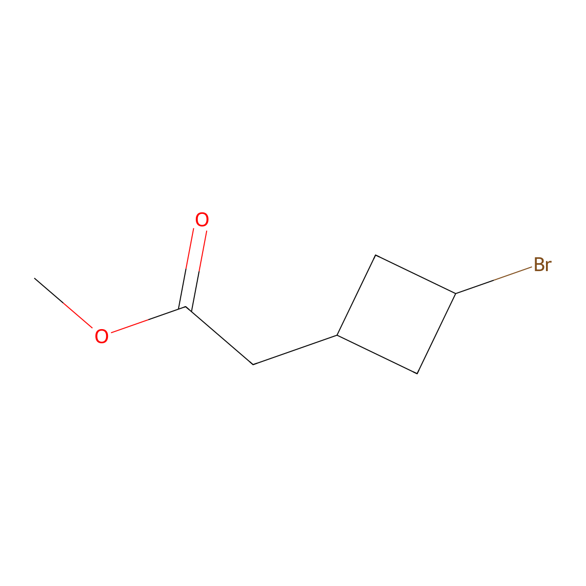 Methyl 2-(3-bromocyclobutyl)acetate molecular structure, CAS 2445794-52-3
