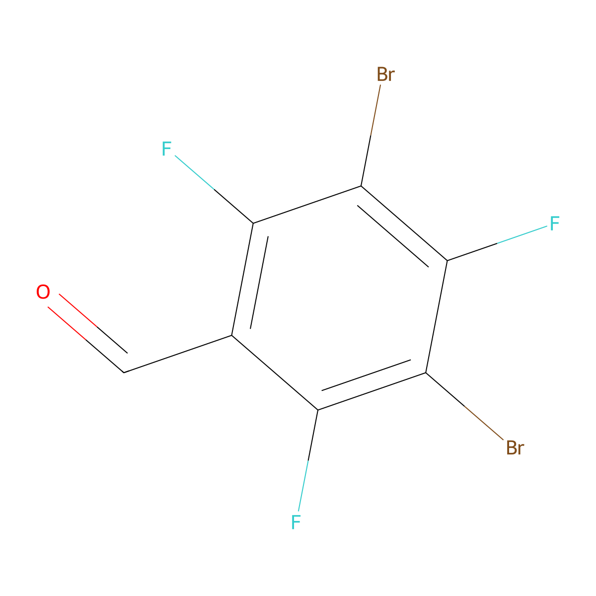 3,5-Dibromo-2,4,6-trifluorobenzaldehyde molecular structure, CAS 2445794-55-6