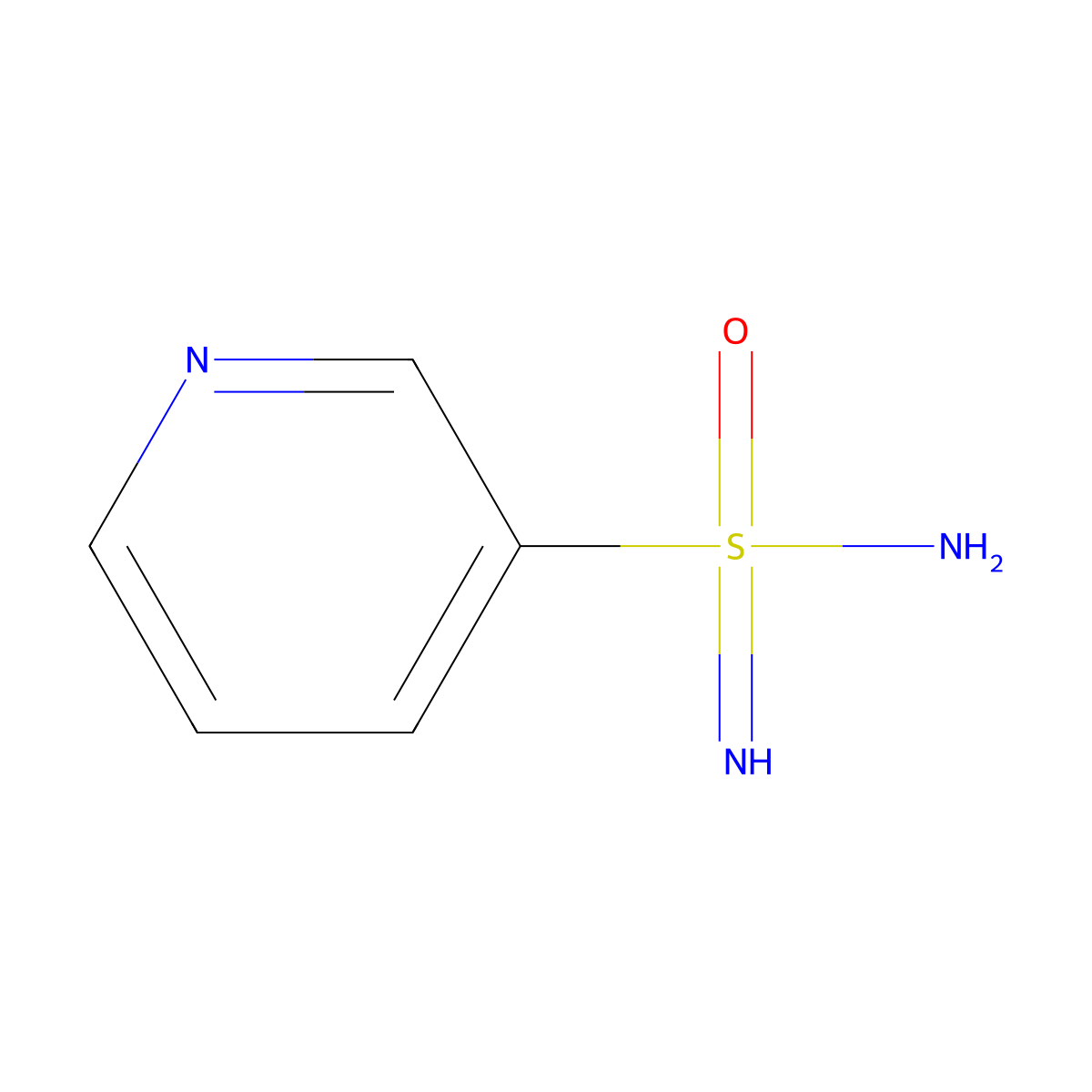 Pyridine-3-sulfonoimidamide molecular structure, CAS 2445794-57-8